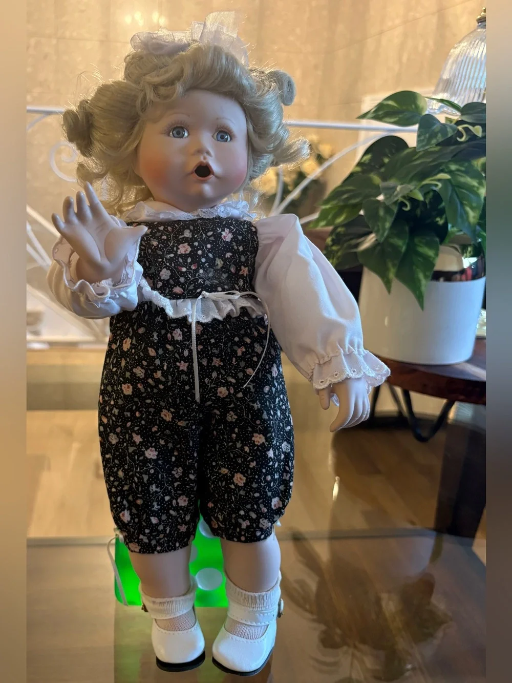 1991 Jan Goodyear Boo Bear and Me 15” Porcelain Doll #83176 Signed